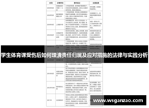 学生体育课受伤后如何理清责任归属及应对措施的法律与实践分析